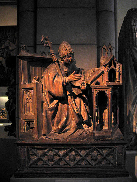 Saint Ambrose in His Study, ca. 1500. Spanish, Palencia. Metropolitan Museum of Art, New York City.